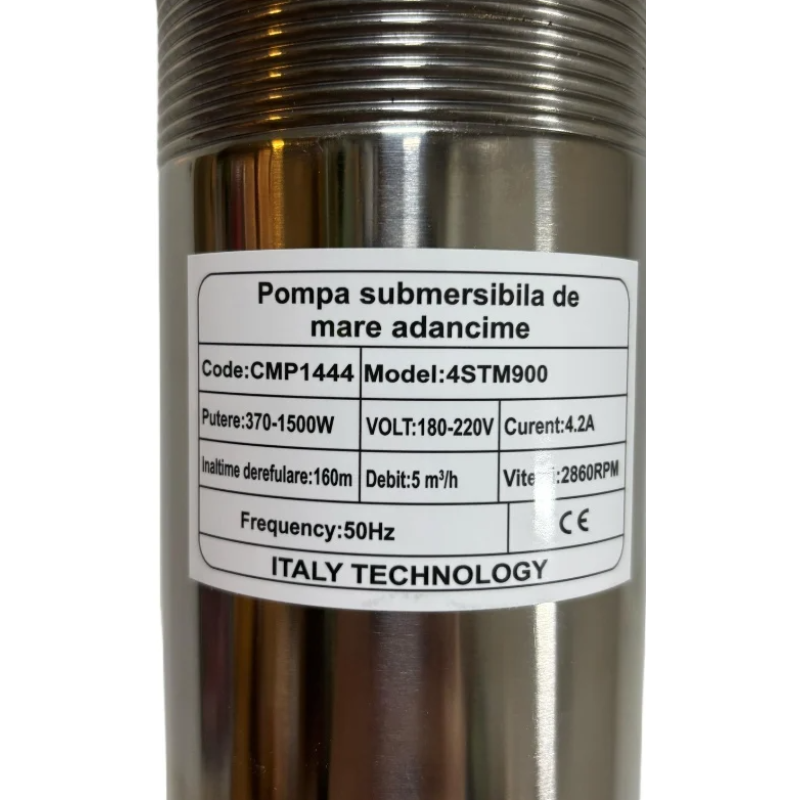Pompa apa submersibila MARE ADANCIME, inaltime 160m, cablu 20m, 1500w, 100% cupru, 5000 l/h Campion 4STM900 CMP1444