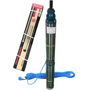 Pompa submersibila de adancime multietajata CAMPION CMP1559, 8 turbine, 1500W, 230V, debit 6600 l/h, Hmax 58m, adancime max 30m, IP68, cablu 25m, inox, diametru 100mm, racord 1", apa curata