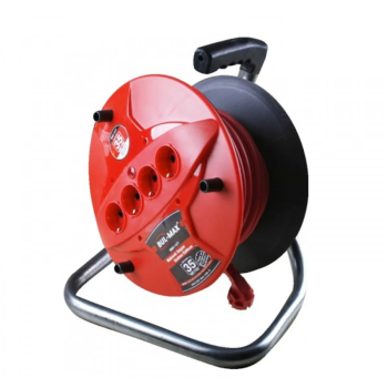 Prelungitor electric pe rola cu tambur, 20m, 3x2.5mm, 4 prize, 3500W, BUL-MAX BMX1385