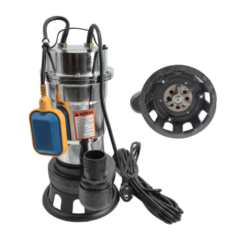 Pachet  Pompa pentru apa murdara DDT, cu plutitor si tocator , 3000 W , Adancime evacuare maxim 8 Metri, corp inox + Furtunul de pompier 2'' 20 m, 8 bari, cu cuple