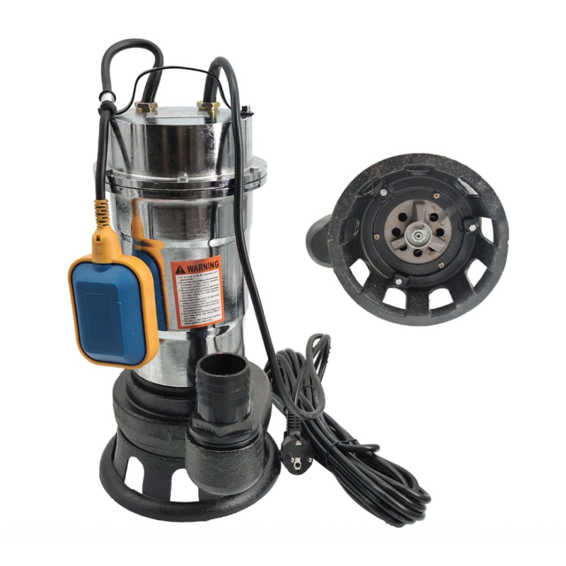 Pachet  Pompa pentru apa murdara DDT, cu plutitor si tocator , 3000 W , Adancime evacuare maxim 8 Metri, corp inox + Furtunul de pompier 2'' 20 m, 8 bari, cu cuple