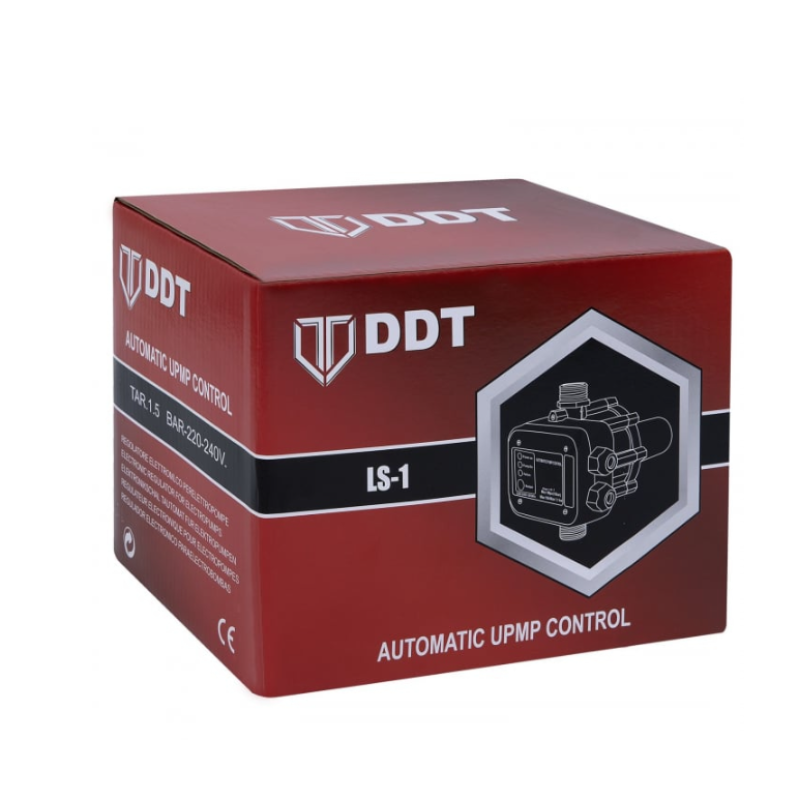 Pachet Pompa autoamorsanta de suprafata, DDT, JS100, 2200 W, 3000l/h + Presostat electronic automat DDT LS1, 1.1kW, 10 bar