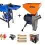 Pachet  Moara cereale, uruiala si stiuleti, 3.5 Kw + Batoza/Masina de porumb electrica pentru curatat porumb, DDT Profi, motor inclus, 1500 W, 800 kg/h, Buton on/off
