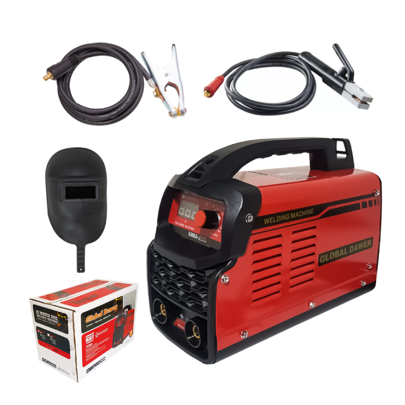 Pachet Aparat de Sudura tip Invertor, Global Dawer, MMA 200 + Masca Sudura Automata cu Reglaj si Cristale