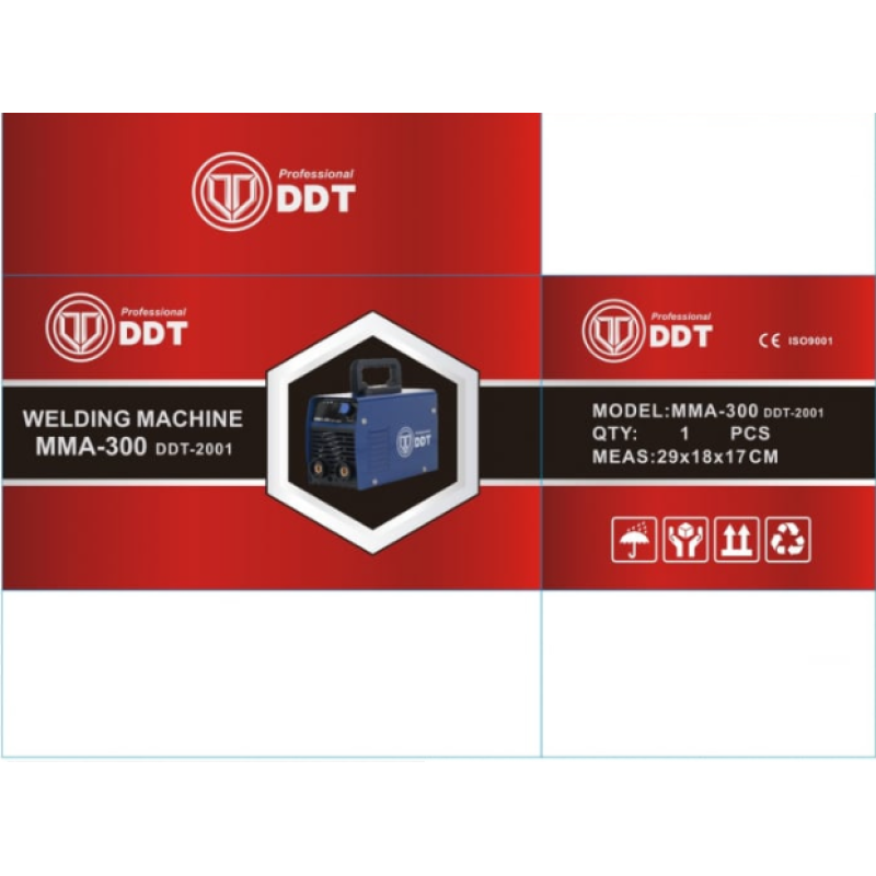 Pachet Aparat de sudura DDT PROFESSIONAL DDT-2001, MMA 300A, afisaj electronic LCD + Masca Sudura Automata cu Reglaj si Cristale