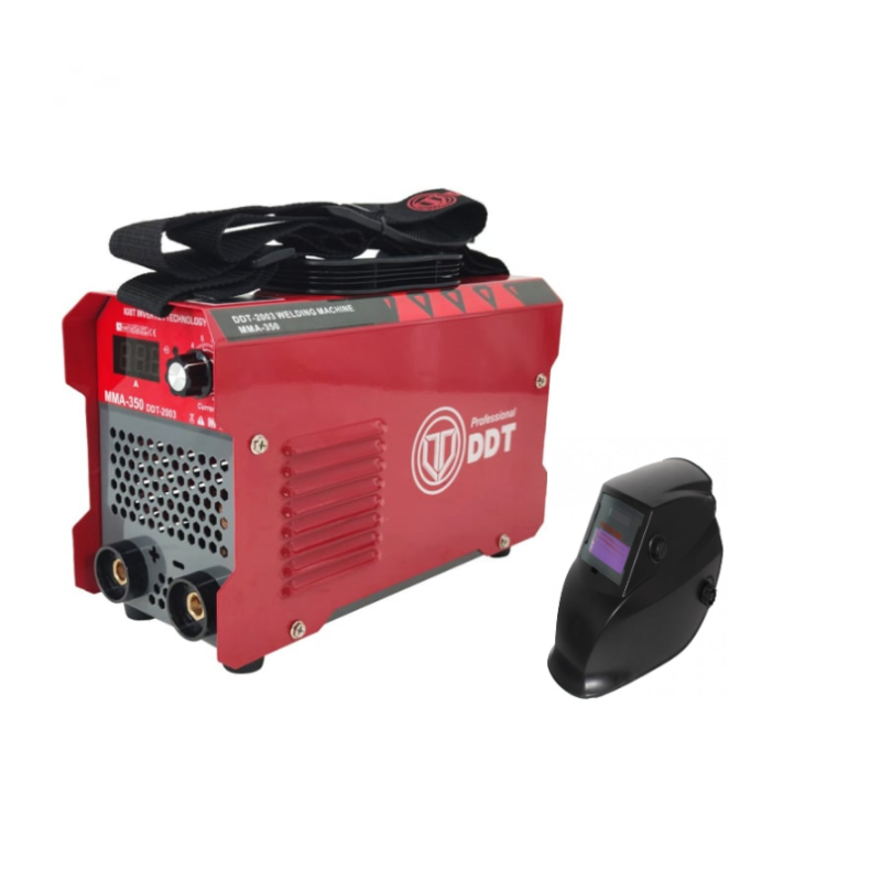 Pachet Aparat de sudura tip invertor, DDT PROFESSIONAL DDT-2003, MMA 350A, afisaj electronic LCD + Masca Sudura Automata cu Reglaj si Cristale