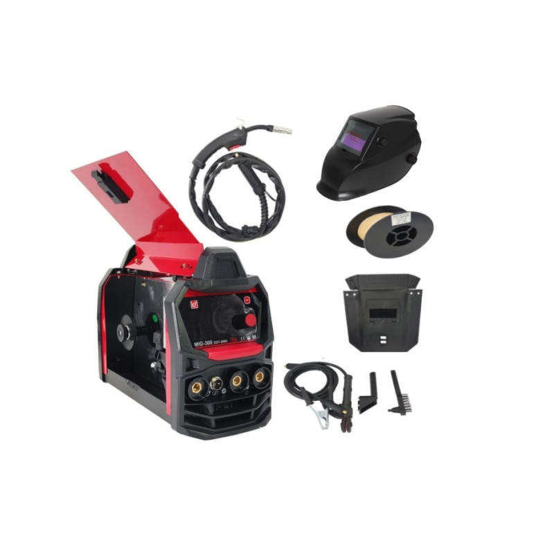 Pachet  Invertor/Aparat de sudura DDT-2004, cu rola sarma MIG/MMA DDT PROFESSIONAL, 300 A+Masca Sudura Automata cu Reglaj si Cristale