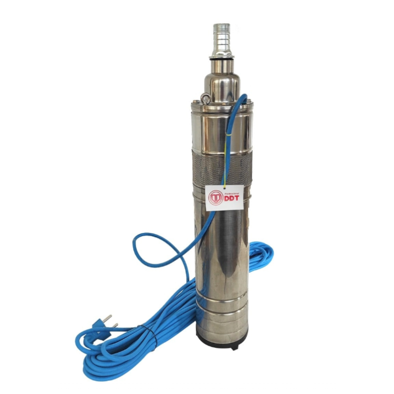 Pachet  Pompa submersibila, DDT, QGD120, Inox complet, suruburi inox, sita protectie, 20 m cablu, 120 m, 3 m³/h + Vas de expansiune , Bazin hidrofor DDT , 24 LT , Membrana inclus