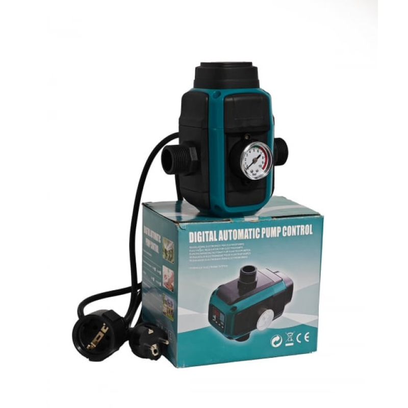 Pachet  Pompa submersibila de mare adancime, DDT, 4SDM3-16, 2200 W, 16 turbine, 10 m³/h Inox, 30 m cablu + Presostat electronic inteligent digital reglabil DDT