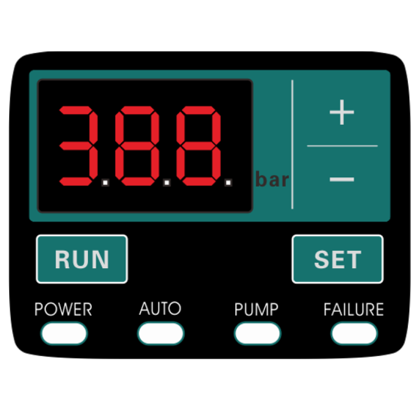Pachet  Pompa submersibila de mare adancime, DDT, 4SDM3-16, 2200 W, 16 turbine, 10 m³/h Inox, 30 m cablu + Presostat electronic inteligent digital reglabil DDT