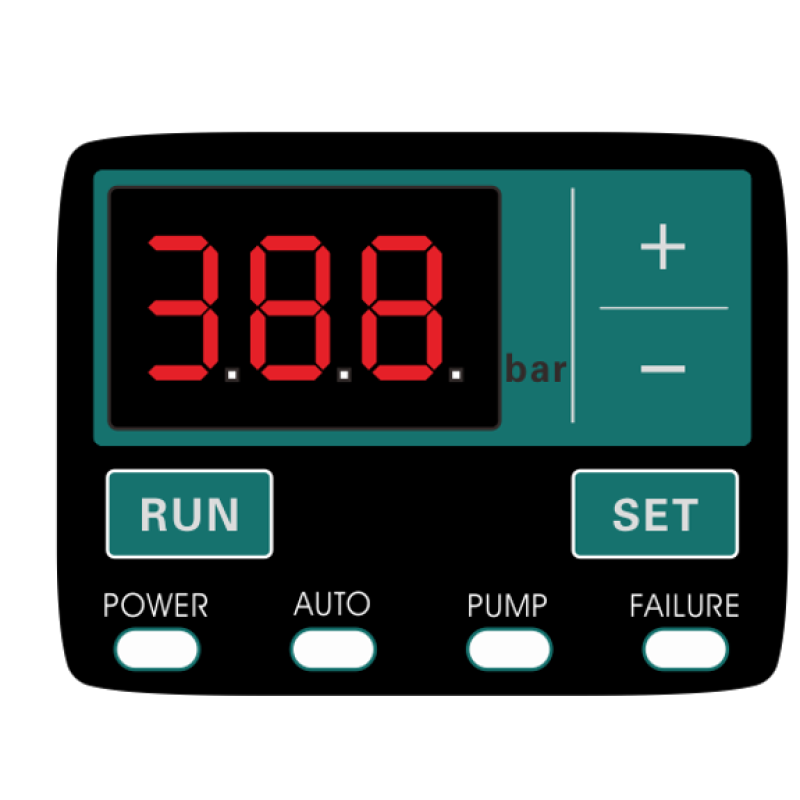Pachet  Pompa submersibila de mare adancime, DDT, 4SDM3-20, 2500 W, 20 turbine, 12 m³/h Inox, 30 m cablu + Presostat electronic inteligent digital reglabil DDT
