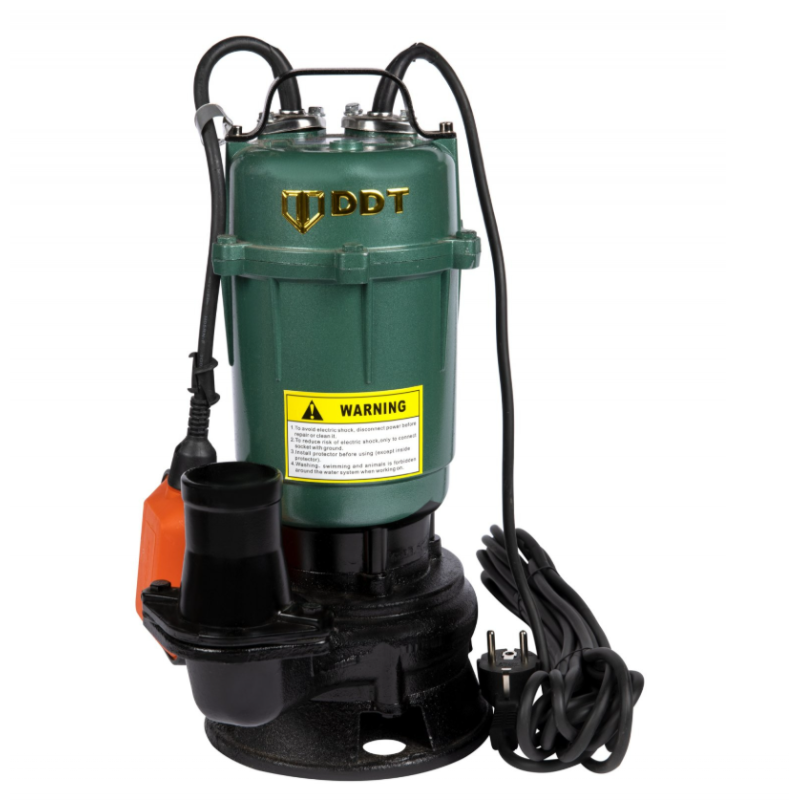 Pachet  Pompa submersibila apa murdara, cu plutitor, fara tocator, DDT, WQD10, 2200 W, 10 m³/h, 8 m + Furtunul de pompier 2'' 20 m, 8 bari, cu cuple + Furtun de pompier 2'' 20 m