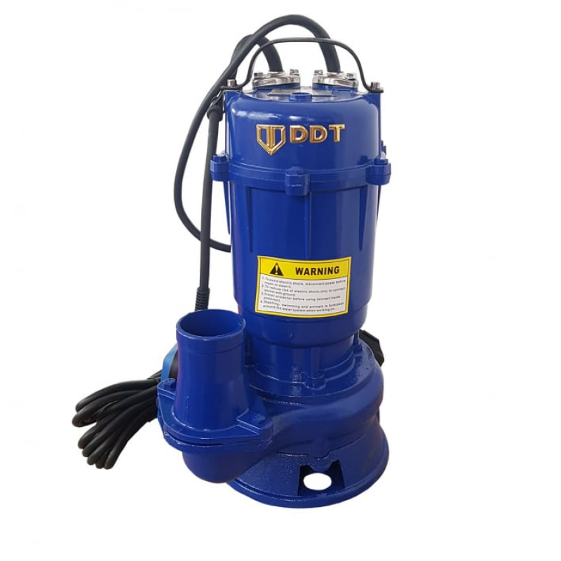 Pachet  Pompa apa murdara submersibila cu tocator si plutitor, DDT, WQCD, 2200 W, 8 m³/h + Furtunul de pompier 2'' 20 m, 8 bari, cu cuple + Furtun de pompier 2'' 20 m