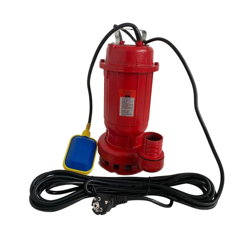 Pachet  Pompa apa murdara din fonta DDT rosie WQD10 cu plutitor, 1100 W, 15 m³/h + Furtunul de pompier 2'' 20 m, 8 bari, cu cuple + Furtunul de pompier 2'' 20 m, 8 bari