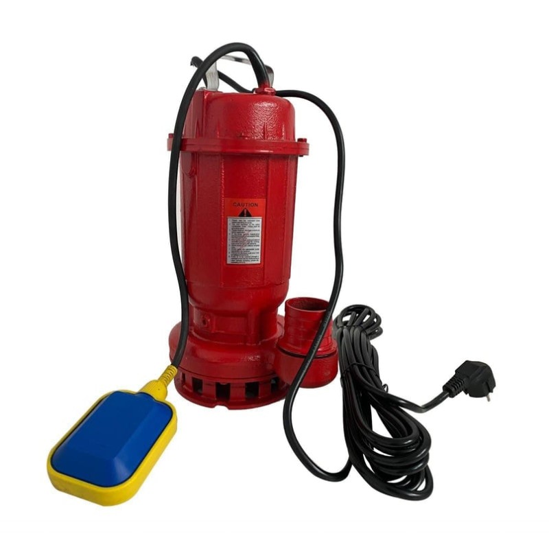 Pachet  Pompa apa murdara din fonta DDT rosie WQD10 cu plutitor, 1100 W, 15 m³/h + Furtunul de pompier 2'' 20 m, 8 bari, cu cuple + Furtunul de pompier 2'' 20 m, 8 bari