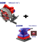 Pachet  Fierastrau circular electric 1400W, 185mm + Slefuitor electric cu vibratie, 240W, baza 110x100mm
