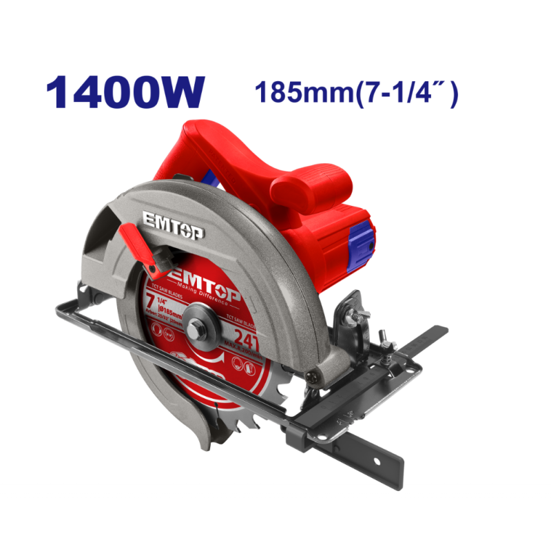 Pachet  Fierastrau circular electric 1400W, 185mm + Slefuitor electric cu vibratie, 240W, baza 110x100mm
