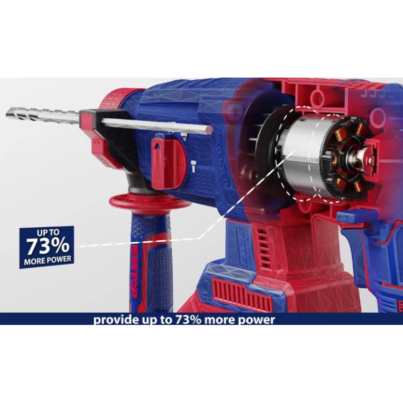 Pachet  Polizor unghiular, motor fara perii (brushless), 115mm, 10 discuri incluse + Ciocan rotopercutor + Masina de gaurit si insurubat + 2 acumulatori 4.0Ah