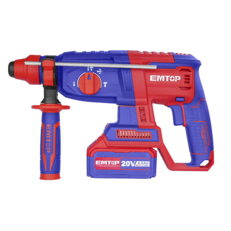 Pachet  Polizor unghiular, motor fara perii (brushless), 115mm, 10 discuri incluse + Ciocan rotopercutor + Masina de gaurit si insurubat + 2 acumulatori 4.0Ah