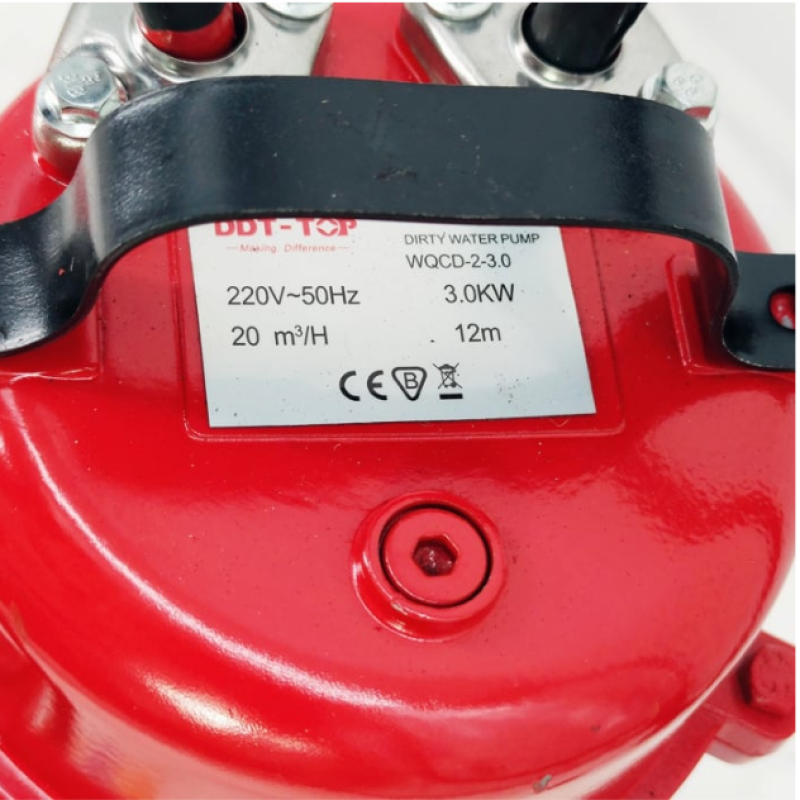 Pachet Pompa apa murdara (WC, fosa, hazna), cu Cutit Tocator si Plutitor, DDT, WQCD-2-3.0, 3000W + Furtunul de pompier 2'' 20 m, 8 bari, cu cuple