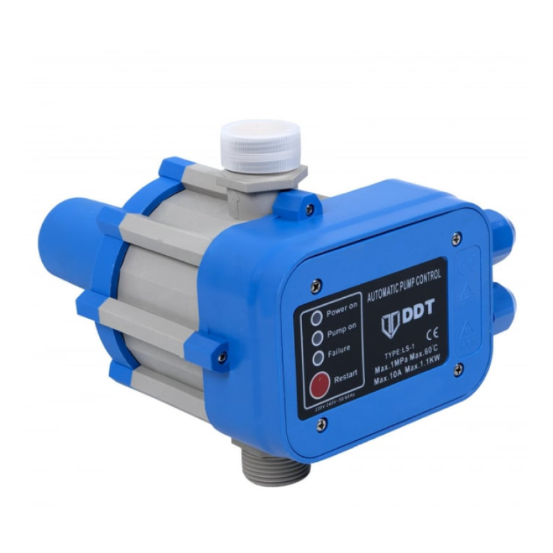 Pachet Pompa de suprafata DDT QB60, 370 W, aspiratie 7 m, refulare 30 m, BOBINAJ CUPRU + Presostat electronic automat DDT LS1, 1.1kW, 10 bar