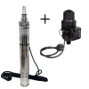 Pachet Pompa submersibila, DDT, 3QGD 0.75 kW, Inox, 75 mm diametru + Presostat electronic automat, DDT, LS-4