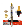 Pachet  Pompa submersibila, DDT, 3QJD-1.1, 1.1 kW, Inox, 75 mm diametru, 10 turbine + Prescontrol LS6 + supapa de sens si niplu