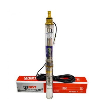 Pachet  Pompa submersibila, DDT, 3QJD-1.1, 1.1 kW, Inox, 75 mm diametru, 10 turbine + Prescontrol LS6 + supapa de sens si niplu