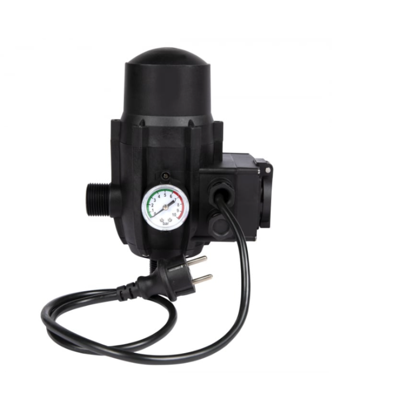 Pachet Pompa submersibila de adancime, DDT, QJD2-8, 1100 W, 8 turbine, Inox + Presostat electronic automat DDT, LS-4