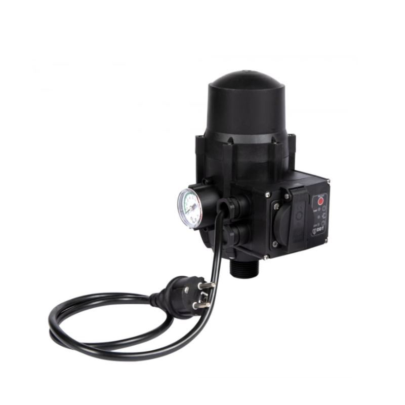 Pachet Pompa submersibila de adancime, DDT, QJD2-8, 1100 W, 8 turbine, Inox + Presostat electronic automat DDT, LS-4