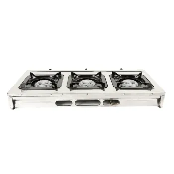 Mini aragaz portabil, Detoolz, 8.4kW, 3 ochiuri, Piezo