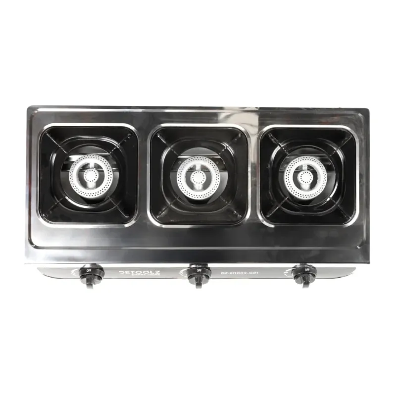 Mini aragaz portabil, Detoolz, 8.4kW, 3 ochiuri, Piezo