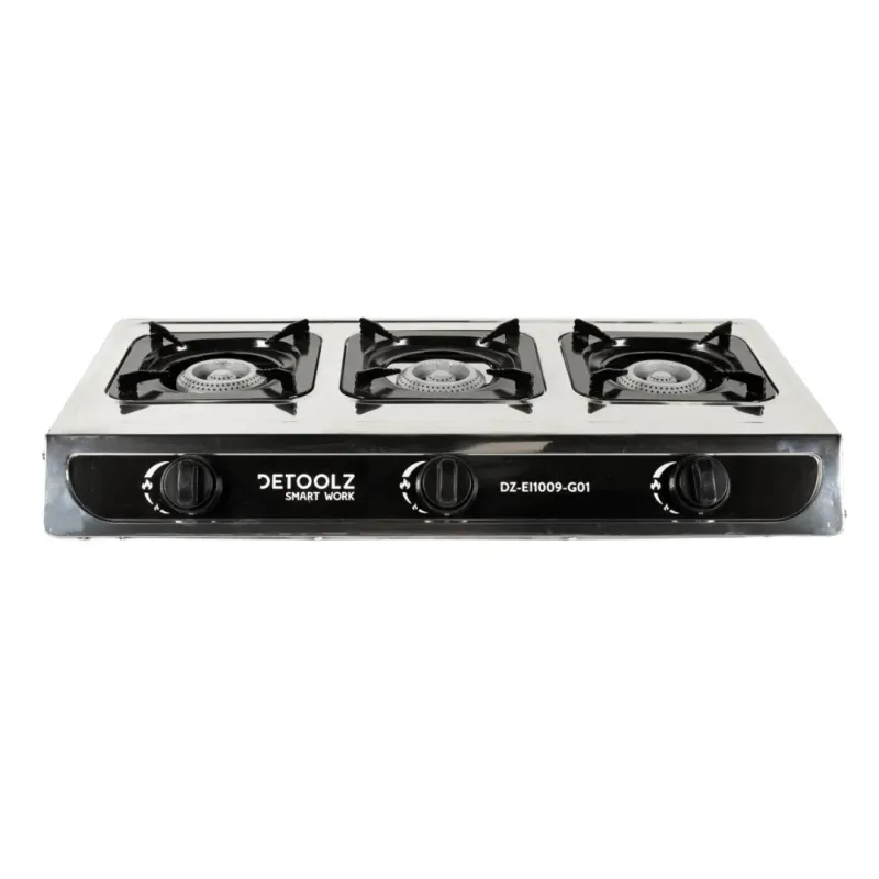 Mini aragaz portabil, Detoolz, 8.4kW, 3 ochiuri, Piezo