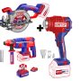 Pachet  Fierastrau circular+ Suflanta aer cald (feon) + Ciocan rotopercutor, 26mm, 4 accesorii + 2 acumulatori 4.0AH