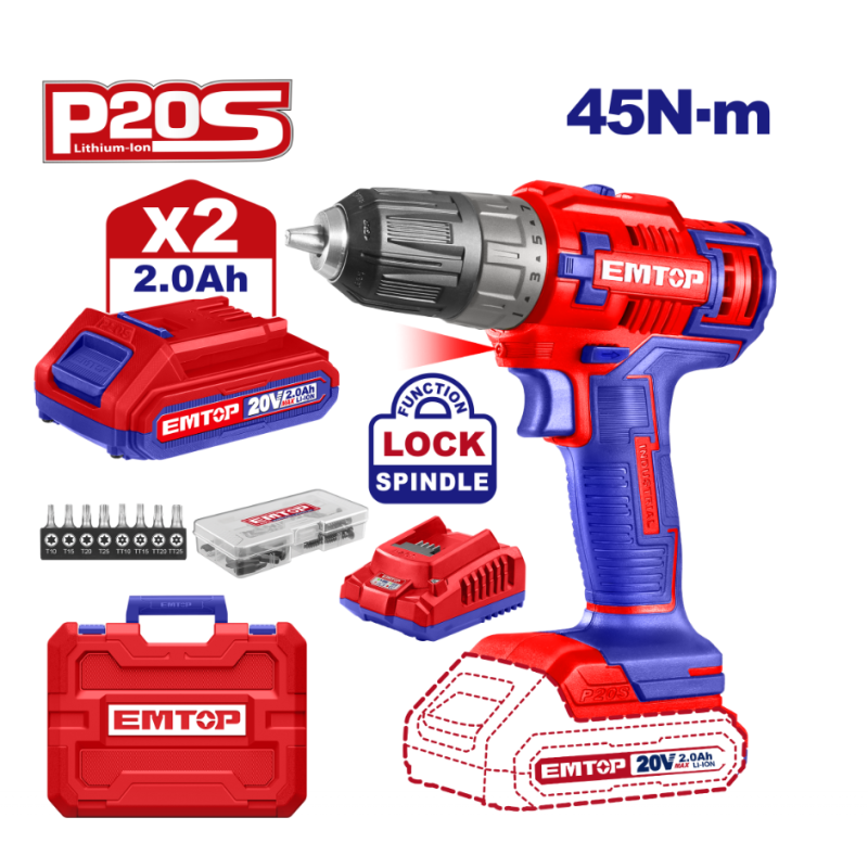 Pachet  Fierastrau circular, unghi taiere reglabil, 185mm + Masina de gaurit si insurubat + 2 acumulatori 2.0AH + incarcator