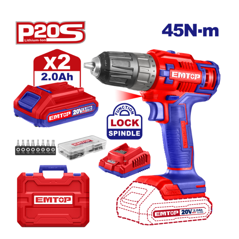 Pachet Mini polizor unghiular, 76mm, 7 discuri incluse + Masina de gaurit si insurubat + 2 acumulatori 2.0AH
