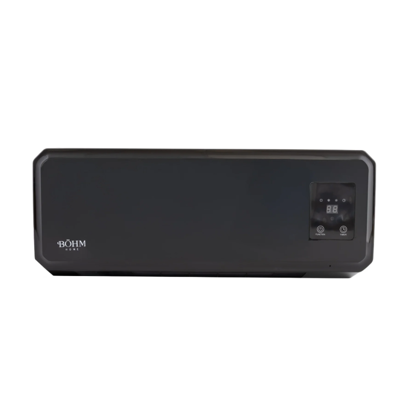 Aeroterma de perete cu display si telecomanda BOHM BH2000BL, 20–25 m², 1000W-2000W