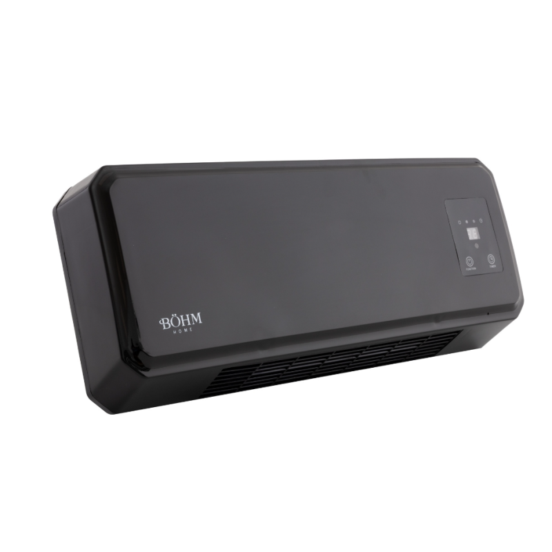 Aeroterma de perete cu display si telecomanda BOHM BH2000BL, 20–25 m², 1000W-2000W