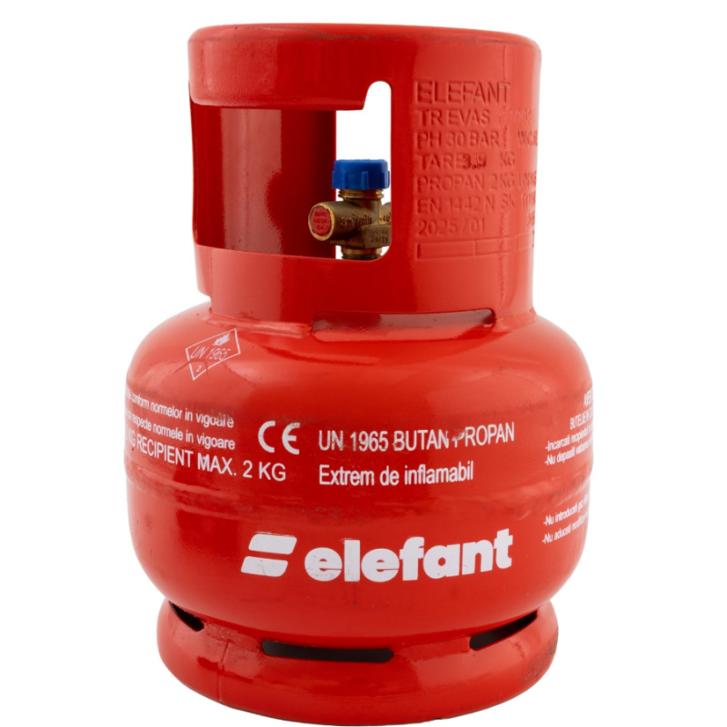 Butelie camping din metal cu talpa si guler de protectie pentru conector 5L ELEFANT