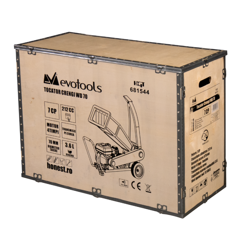 Tocator Crengi prin Aschiere Transmisie pe Curea,WD70 7CP Evotools