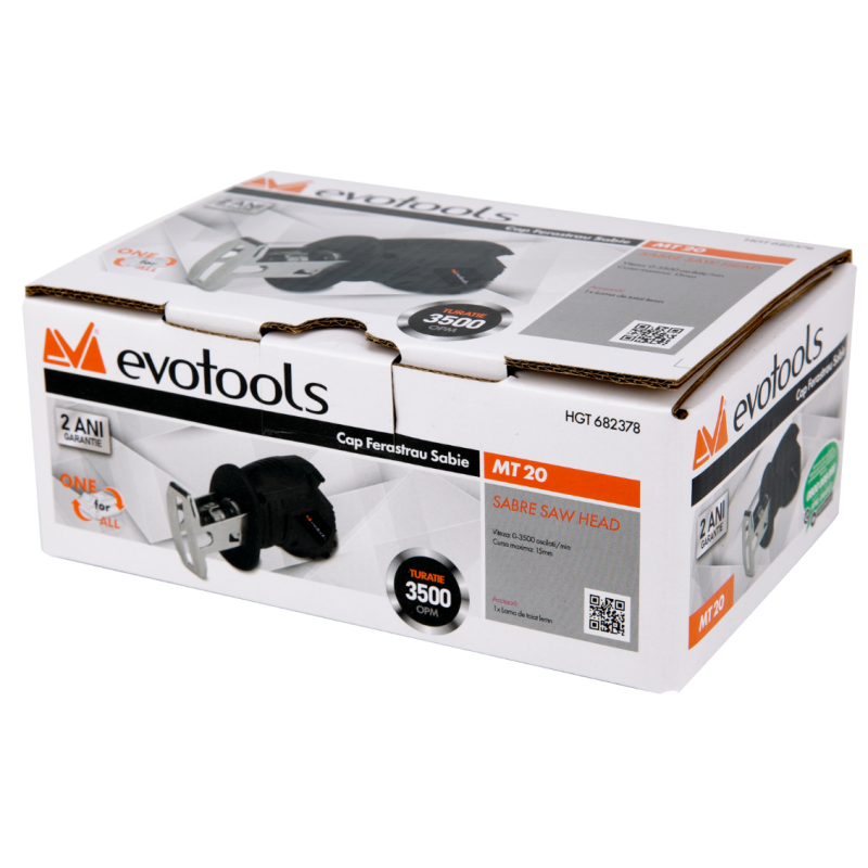 Cap Ferastrau Sabie MT20 Evotools pentru Masina de Insurubat Multifunctionala Brushless fara Acumulator si Incarcator MAX 20V ONE EPTO
