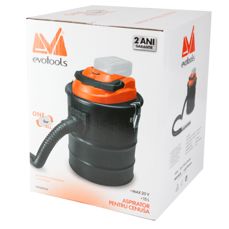 Aspirator pentru Cenusa Evotools fara Acumulator si Incarcator MAX 20V ONE EPTO