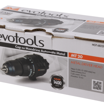 Cap cu Mandrina Automata Metal MT20 pentru Masina de Insurubat Multifunctionala Brushless fara Acumulator si Incarcator MAX 20V ONE EPTO,Evotools 