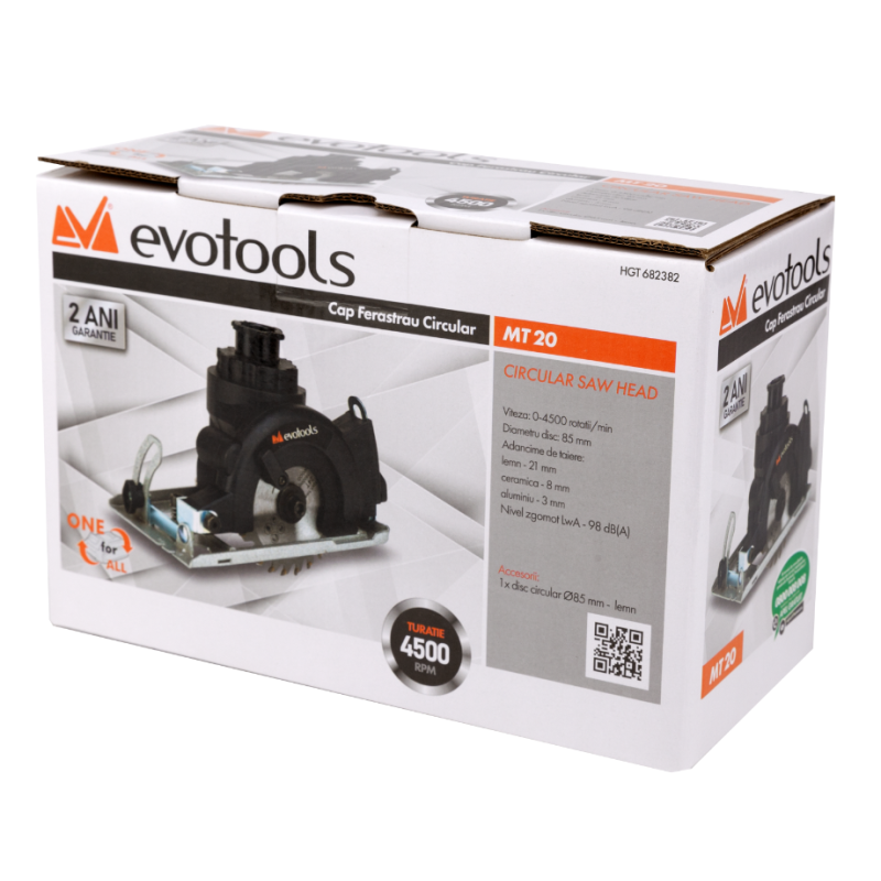 Cap Ferastrau Circular MT20 Evotools pentru Masina de Insurubat Multifunctionala Brushless fara Acumulator si Incarcator MAX 20V ONE EPTO