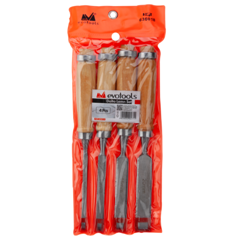 Dalta Lemn cu Maner Lemn (SET)