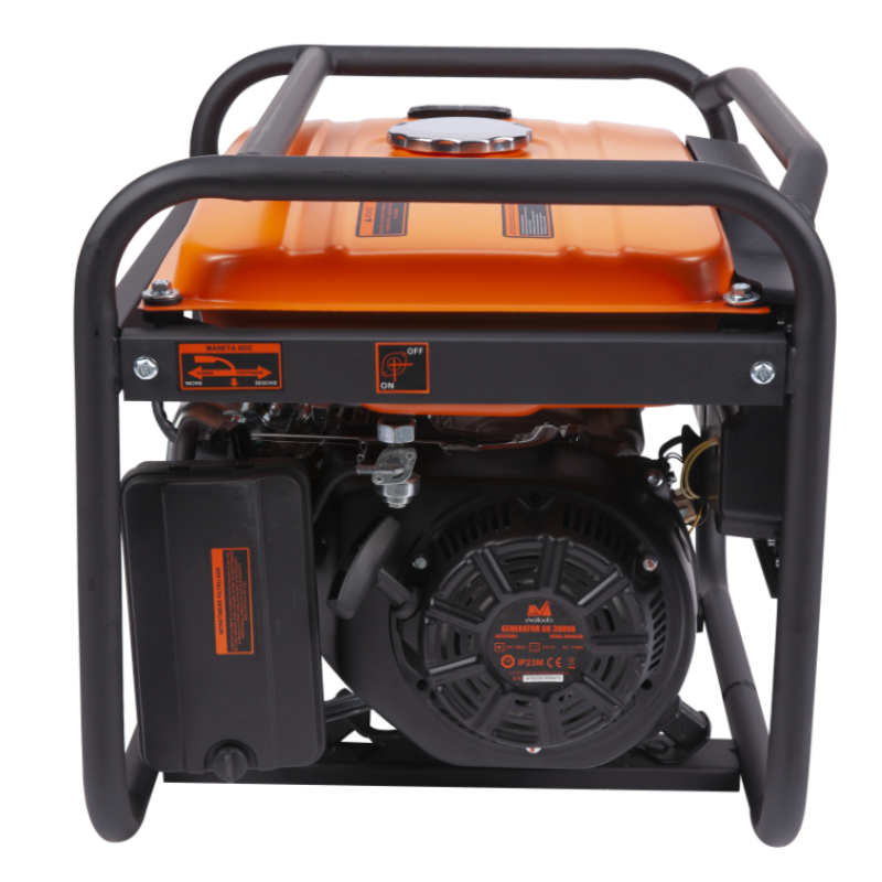Generator pe benzina EPTO GG 5500A, cheie si mufa pentru automatizare, 5000 W Evotools