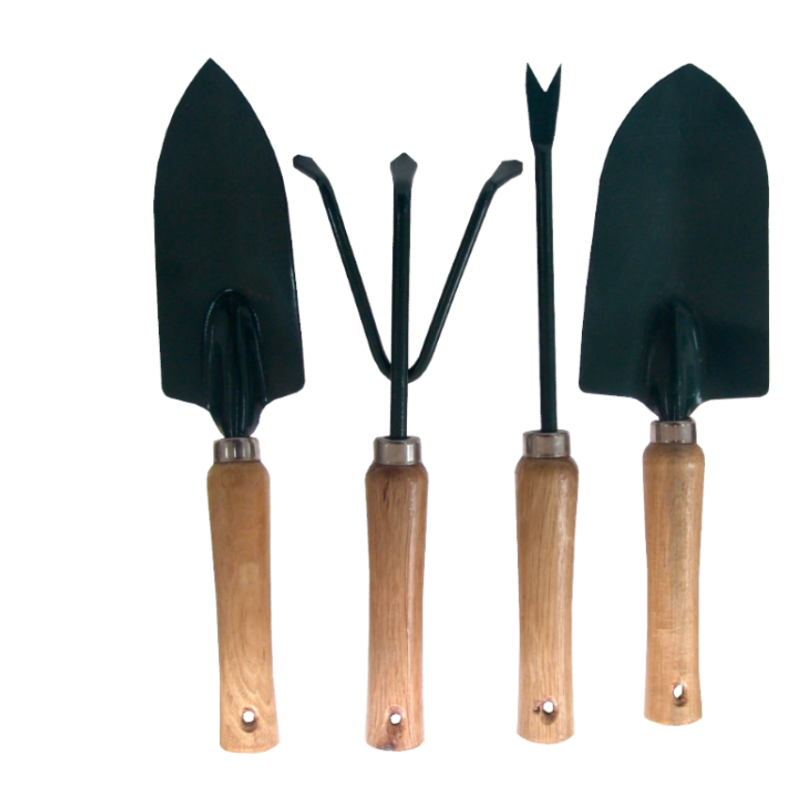 Mini Unelte Gradina Maner Lemn (4 piese)