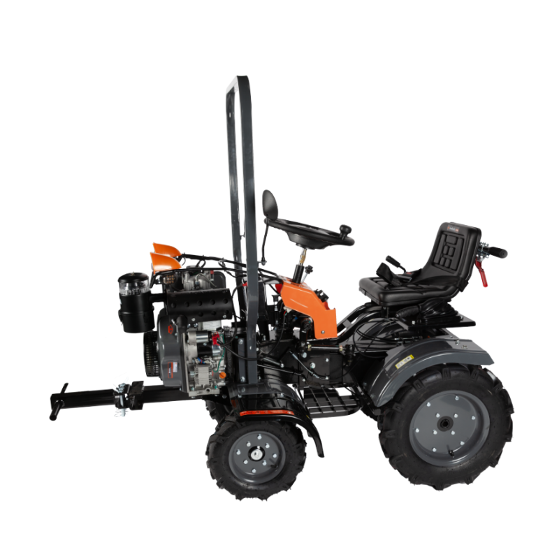 Minitractor Ride-On 4x4 R1200  PLUS Motor Diesel KAMA Pornire Electrica  Evotools