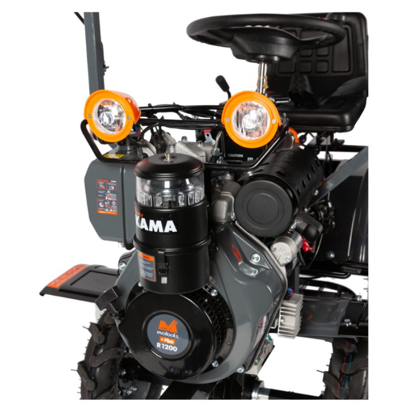 Minitractor Ride-On 4x4 R1200  PLUS Motor Diesel KAMA Pornire Electrica  Evotools