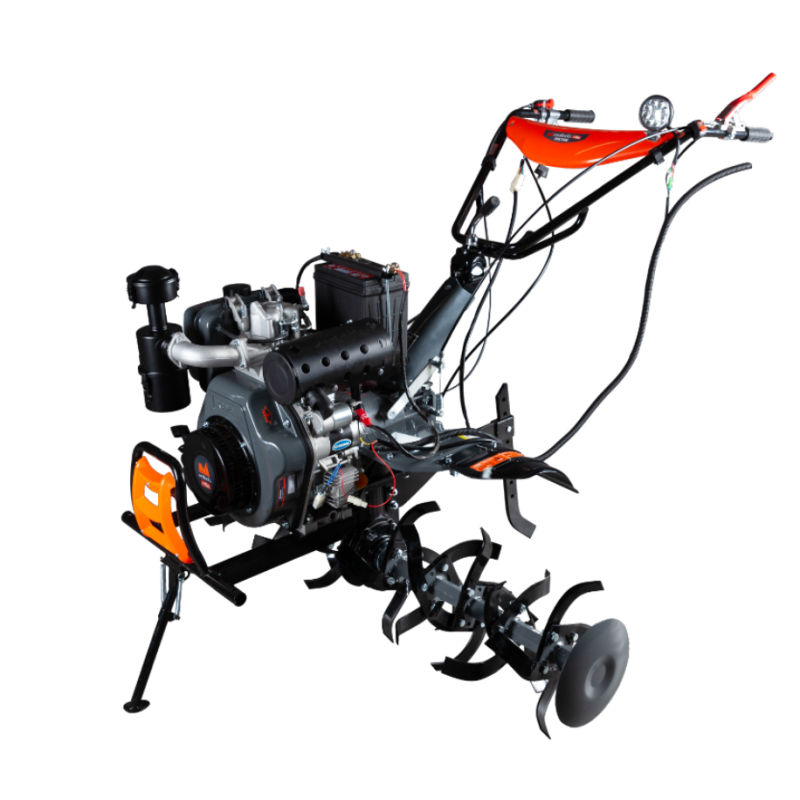Motocultor TDK1100 Diesel KAMA Pornire Electrica cu Roti de Transport EvoTools +Plus